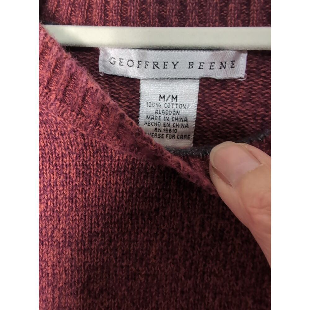 Vintage Geoffrey Beene Men's Crew Neck Sweater Y2K Fisherman Size Medium (573) - Picture 4 of 6